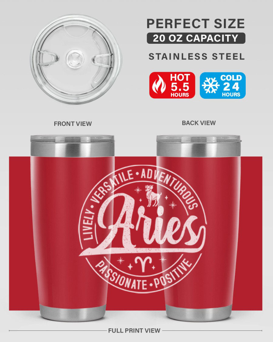 Aries 103# Tumbler showcasing a sleek stainless steel design with a copper lining, perfect for hot and cold beverages.