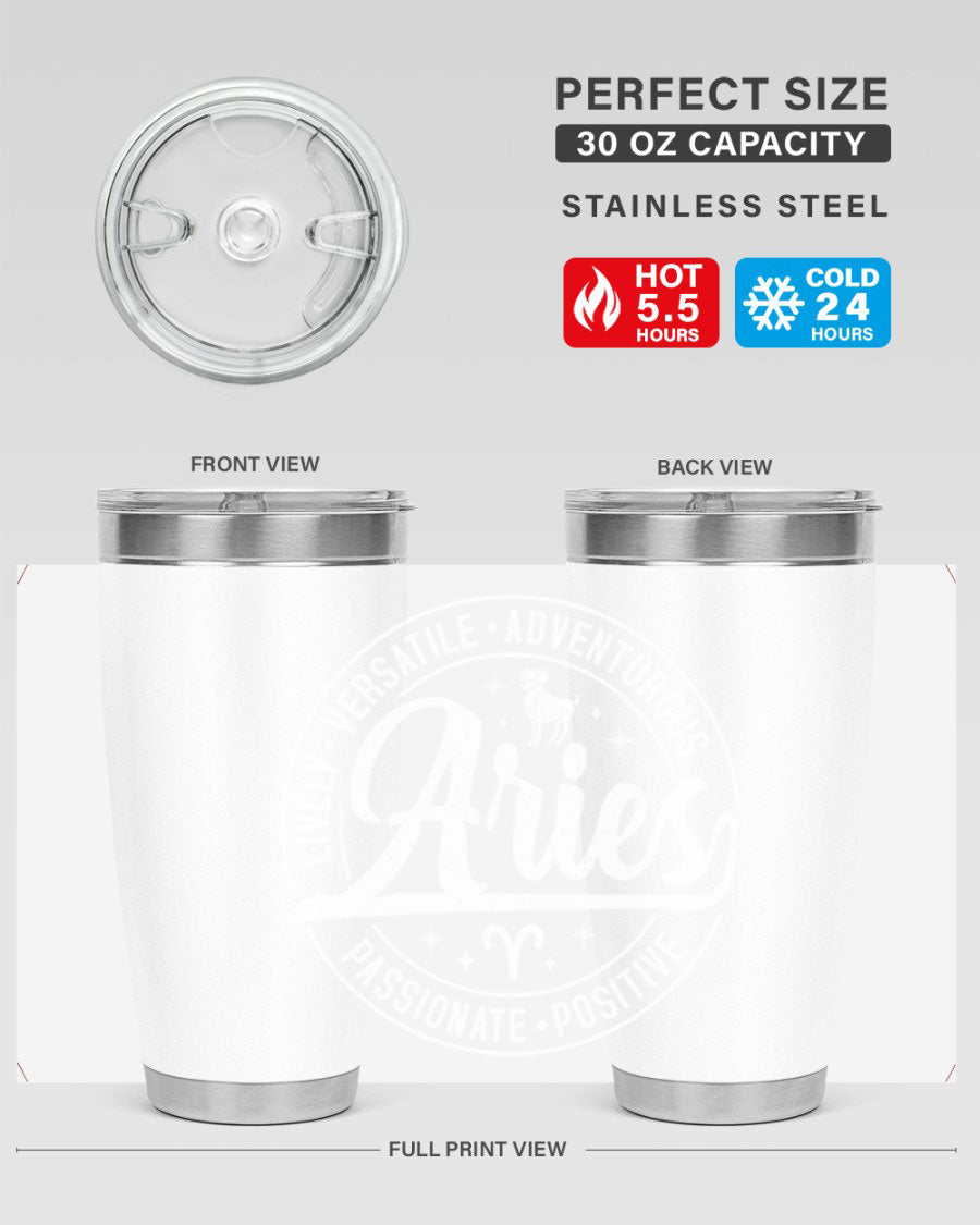 Aries 103# Tumbler showcasing a sleek stainless steel design with a copper lining, perfect for hot and cold beverages.