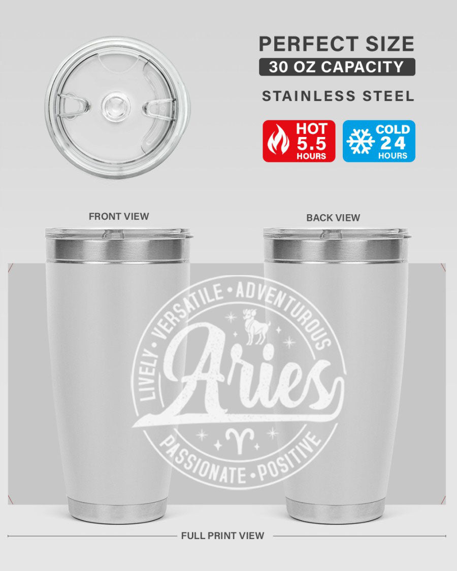 Aries 103# Tumbler showcasing a sleek stainless steel design with a copper lining, perfect for hot and cold beverages.
