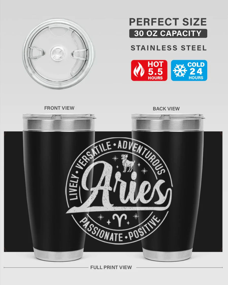 Aries 103# Tumbler showcasing a sleek stainless steel design with a copper lining, perfect for hot and cold beverages.
