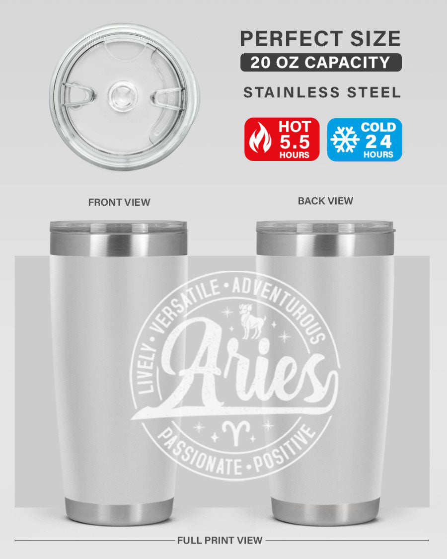 Aries 103# Tumbler showcasing a sleek stainless steel design with a copper lining, perfect for hot and cold beverages.