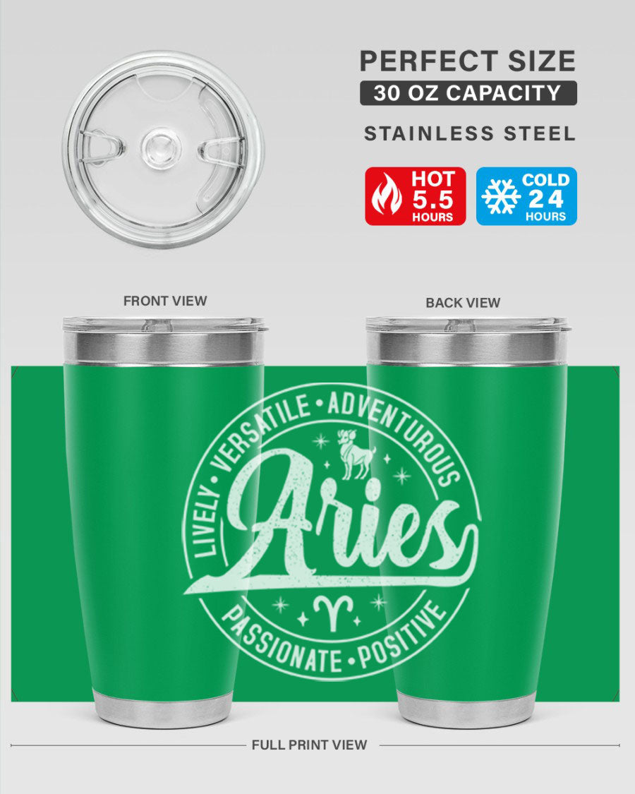 Aries 103# Tumbler showcasing a sleek stainless steel design with a copper lining, perfect for hot and cold beverages.