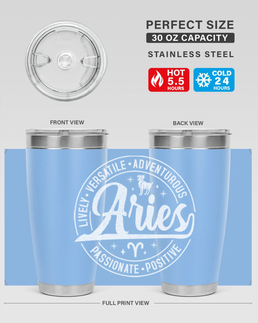 Aries 103# Tumbler showcasing a sleek stainless steel design with a copper lining, perfect for hot and cold beverages.