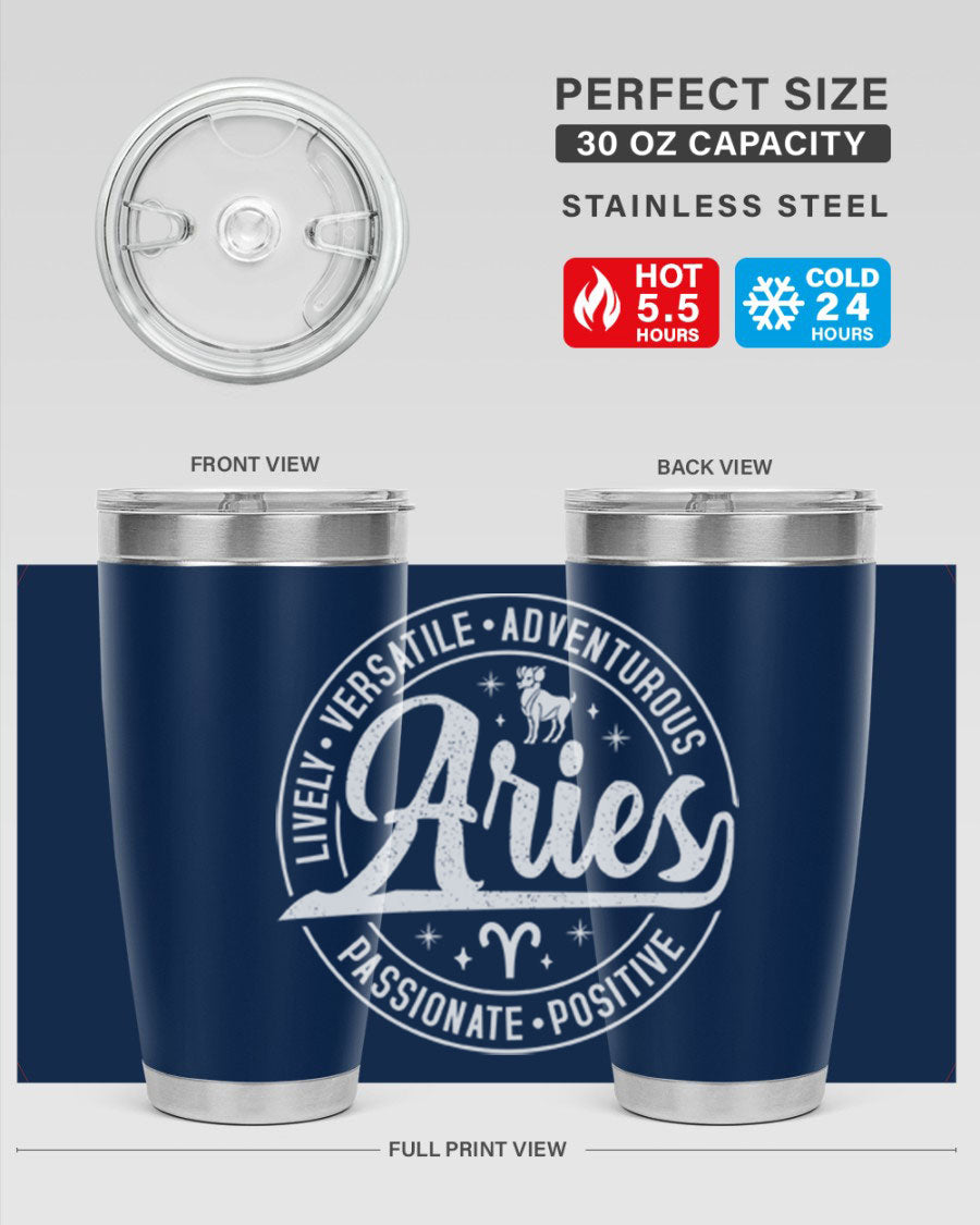 Aries 103# Tumbler showcasing a sleek stainless steel design with a copper lining, perfect for hot and cold beverages.