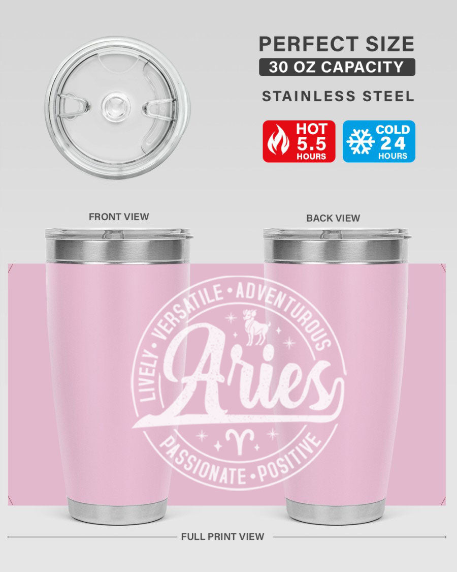 Aries 103# Tumbler showcasing a sleek stainless steel design with a copper lining, perfect for hot and cold beverages.