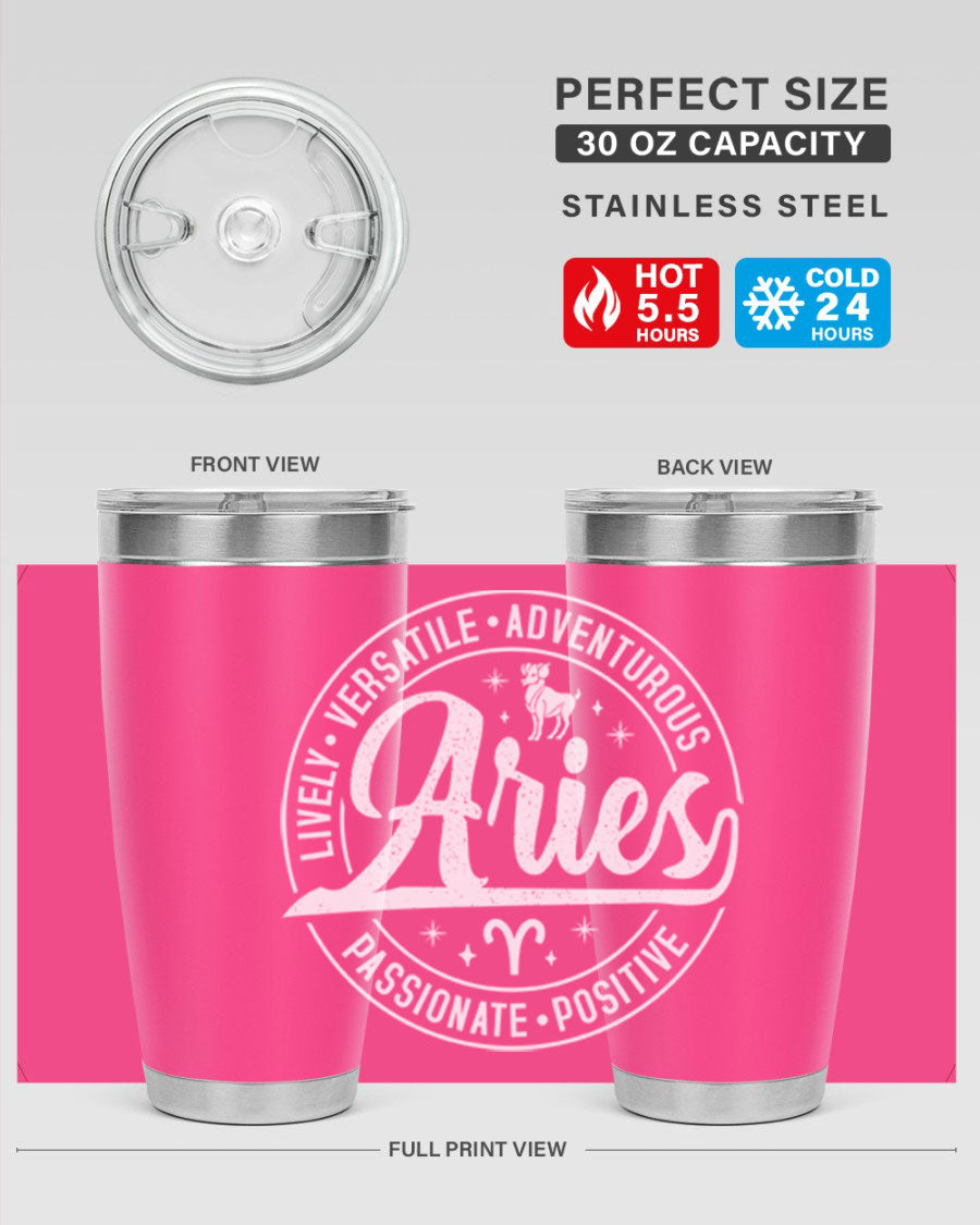 Aries 103# Tumbler showcasing a sleek stainless steel design with a copper lining, perfect for hot and cold beverages.