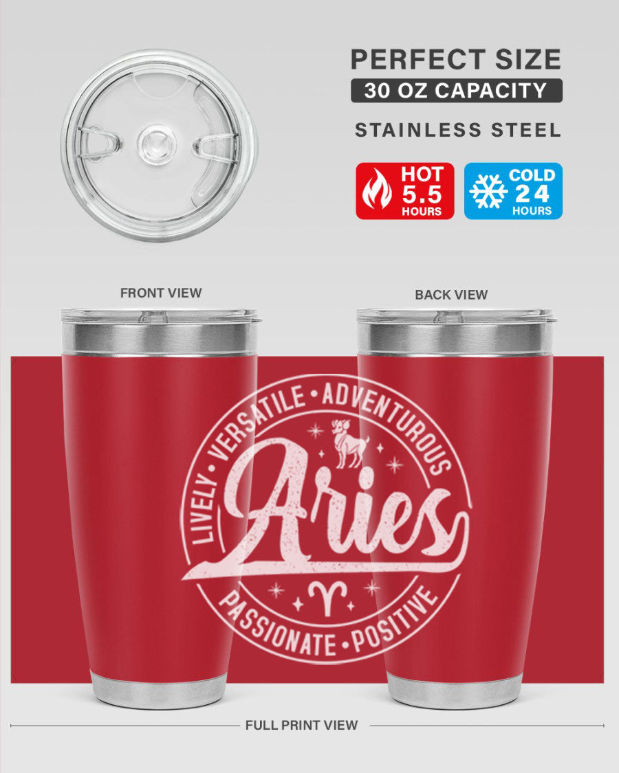 Aries 103# Tumbler showcasing a sleek stainless steel design with a copper lining, perfect for hot and cold beverages.