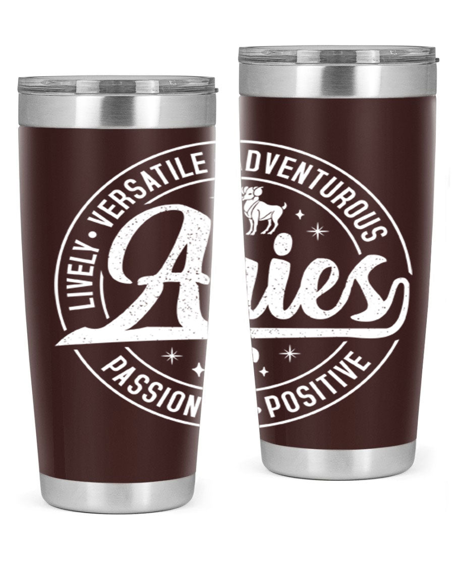 Aries 103# Tumbler showcasing a sleek stainless steel design with a copper lining, perfect for hot and cold beverages.