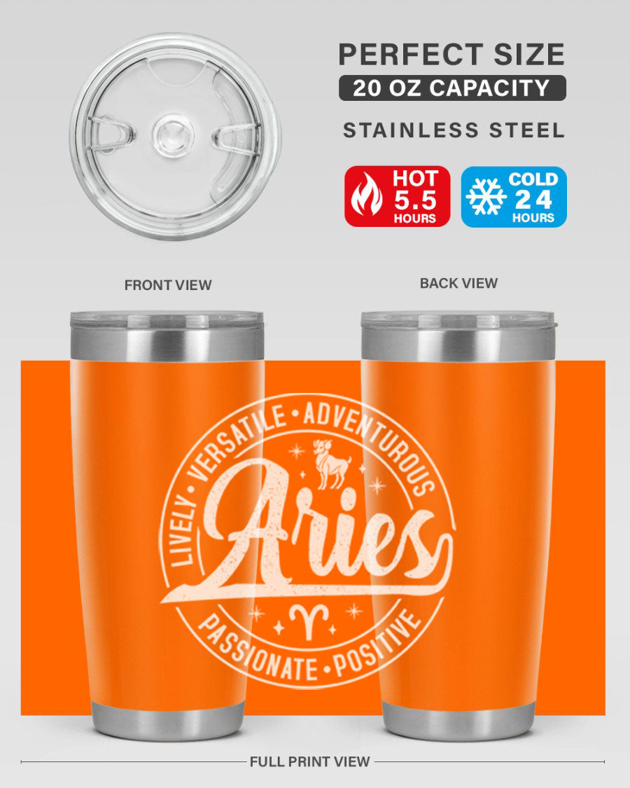 Aries 103# Tumbler showcasing a sleek stainless steel design with a copper lining, perfect for hot and cold beverages.