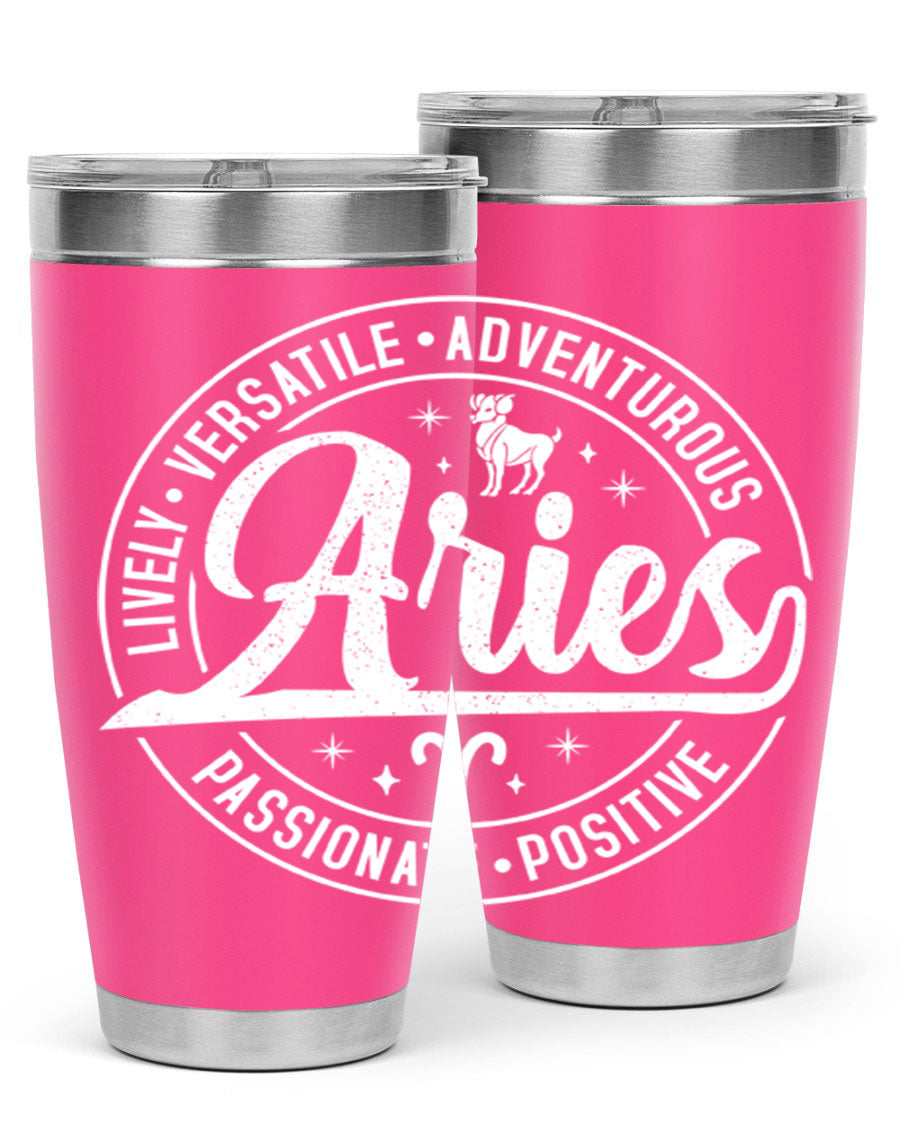 Aries 103# Tumbler showcasing a sleek stainless steel design with a copper lining, perfect for hot and cold beverages.