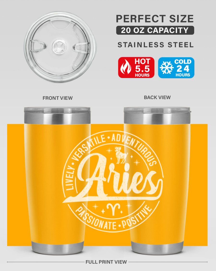 Aries 103# Tumbler showcasing a sleek stainless steel design with a copper lining, perfect for hot and cold beverages.