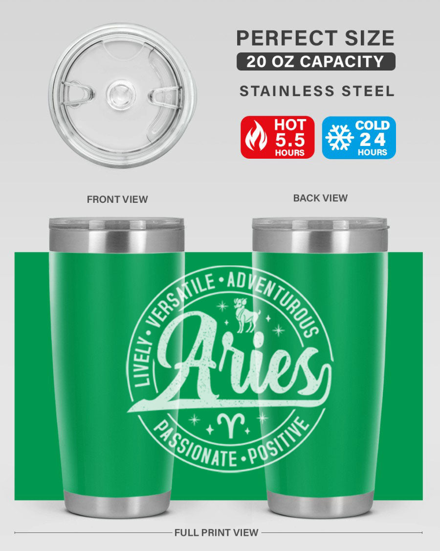 Aries 103# Tumbler showcasing a sleek stainless steel design with a copper lining, perfect for hot and cold beverages.