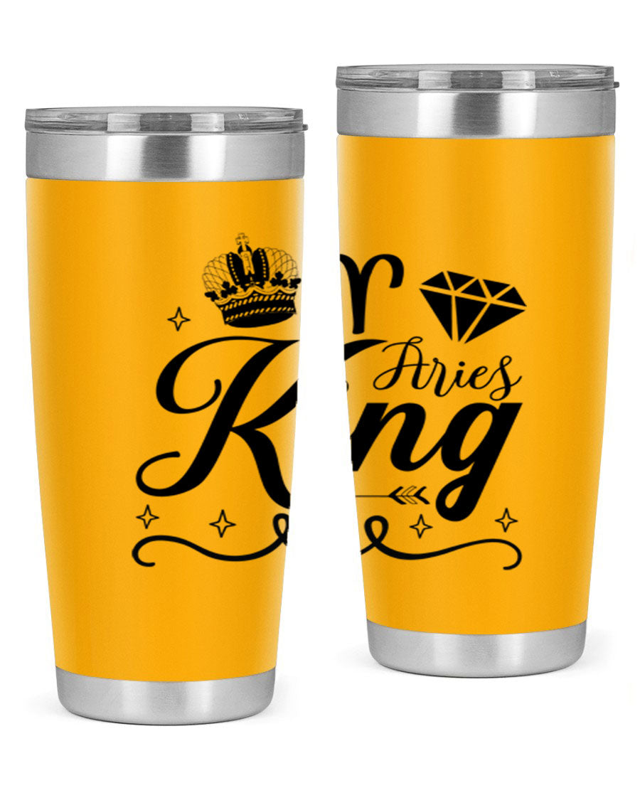 Aries King 111# Tumbler, a stylish 20oz stainless steel drinkware with a copper lining, perfect for hot and cold beverages.