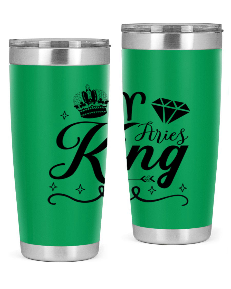 Aries King 111# Tumbler, a stylish 20oz stainless steel drinkware with a copper lining, perfect for hot and cold beverages.