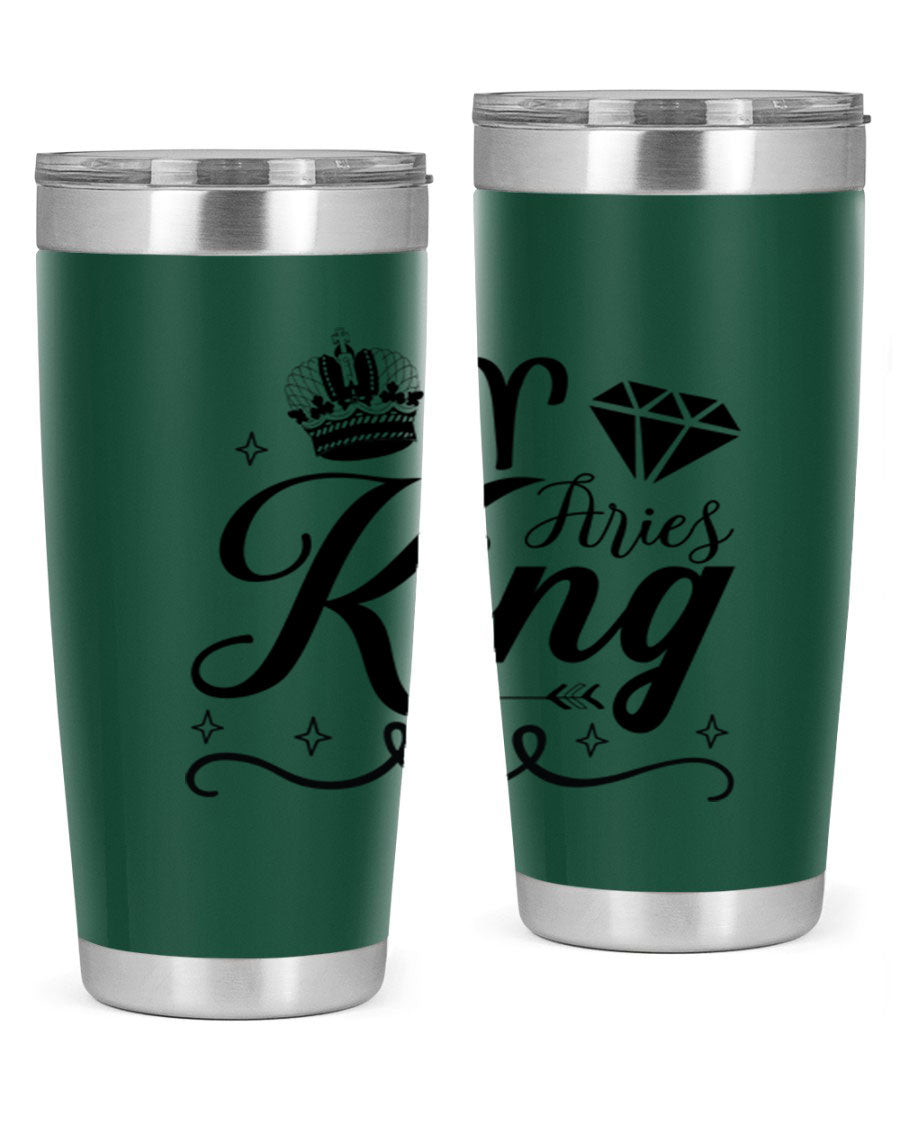 Aries King 111# Tumbler, a stylish 20oz stainless steel drinkware with a copper lining, perfect for hot and cold beverages.