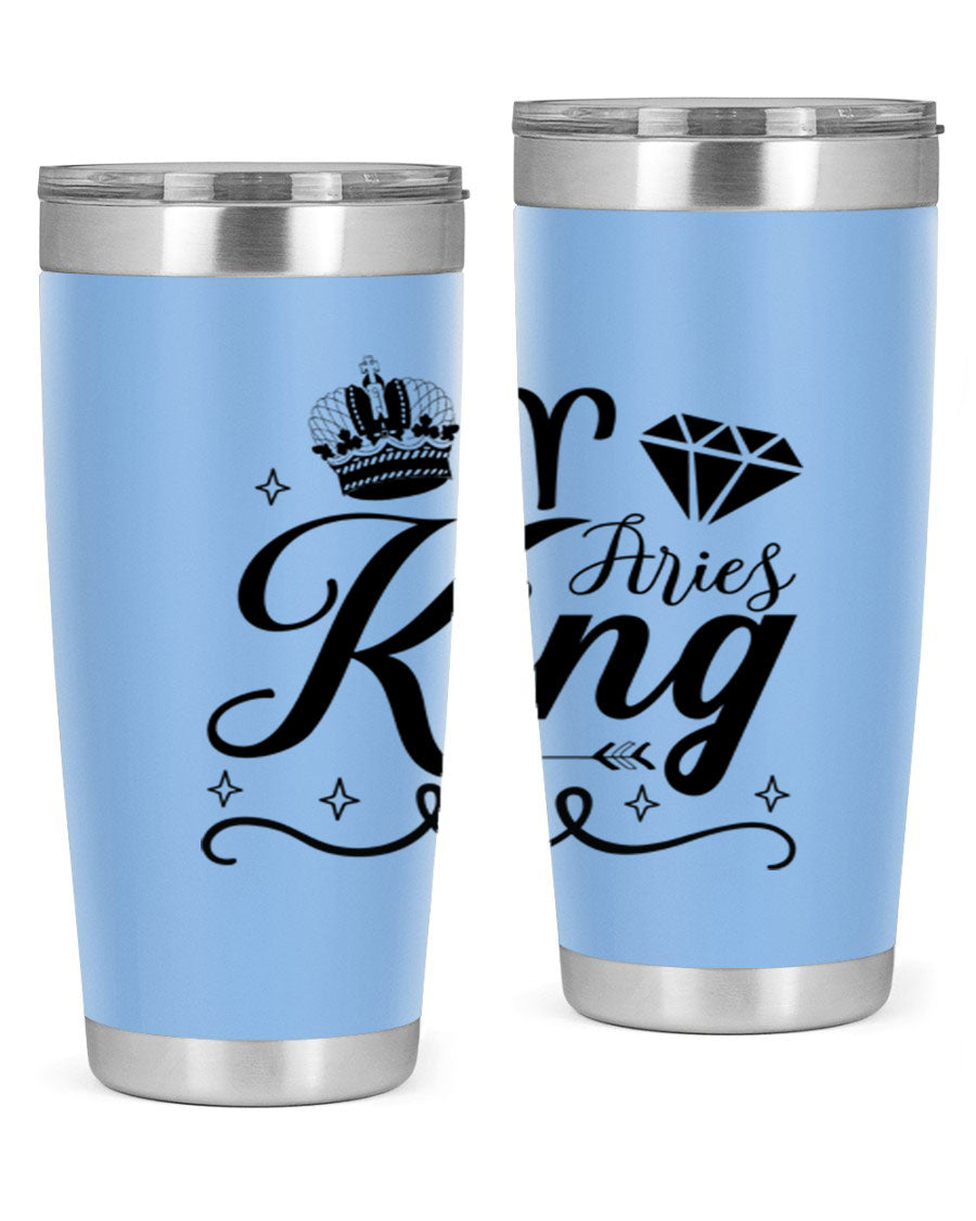 Aries King 111# Tumbler, a stylish 20oz stainless steel drinkware with a copper lining, perfect for hot and cold beverages.