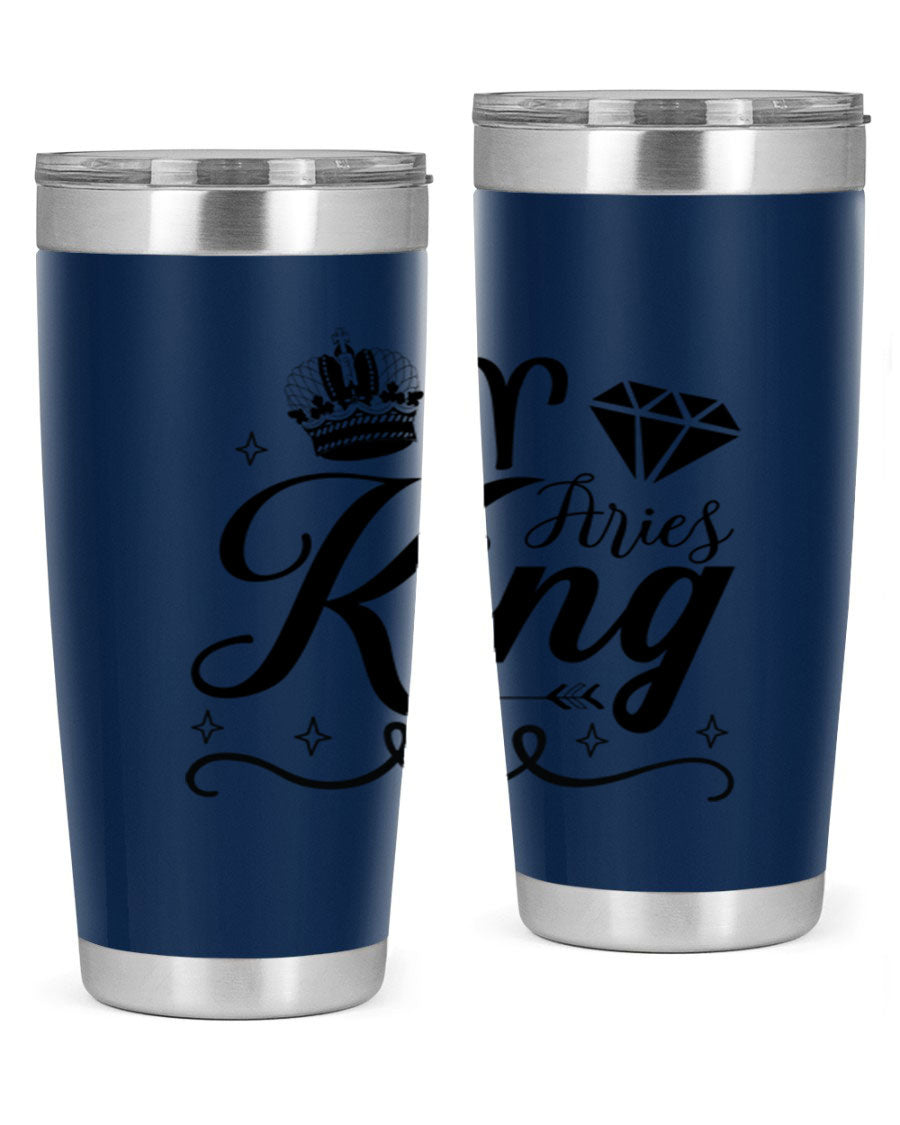 Aries King 111# Tumbler, a stylish 20oz stainless steel drinkware with a copper lining, perfect for hot and cold beverages.