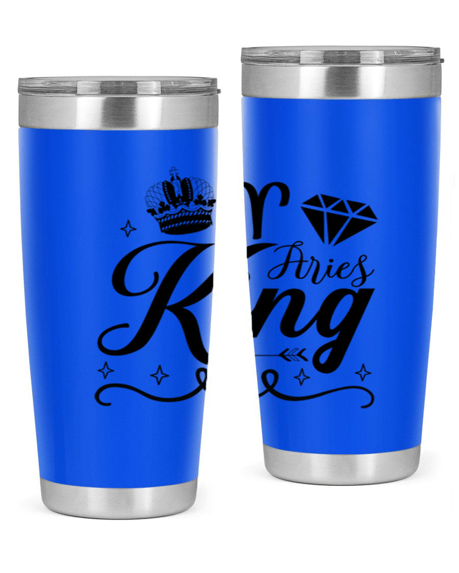 Aries King 111# Tumbler, a stylish 20oz stainless steel drinkware with a copper lining, perfect for hot and cold beverages.