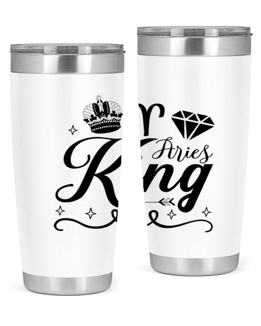 Aries King 111# Tumbler, a stylish 20oz stainless steel drinkware with a copper lining, perfect for hot and cold beverages.