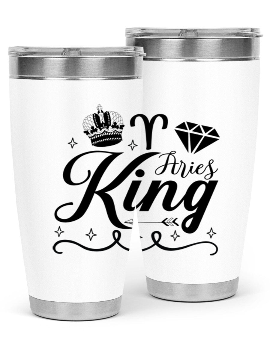 Aries King 111# Tumbler, a stylish 20oz stainless steel drinkware with a copper lining, perfect for hot and cold beverages.
