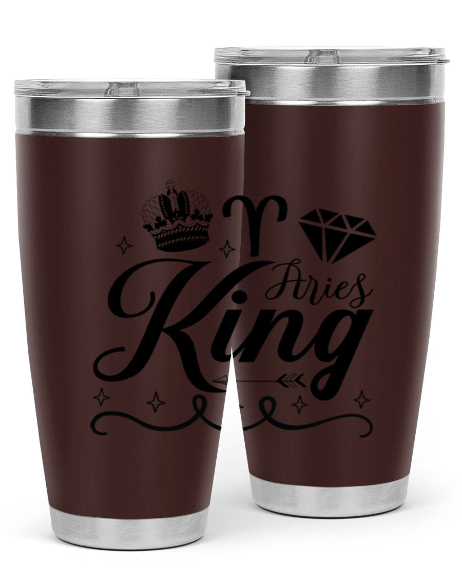 Aries King 111# Tumbler, a stylish 20oz stainless steel drinkware with a copper lining, perfect for hot and cold beverages.