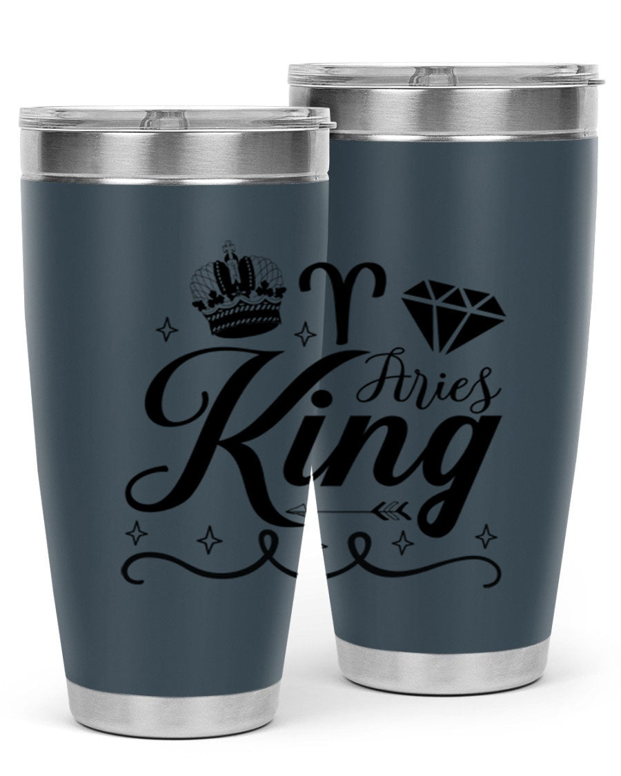 Aries King 111# Tumbler, a stylish 20oz stainless steel drinkware with a copper lining, perfect for hot and cold beverages.