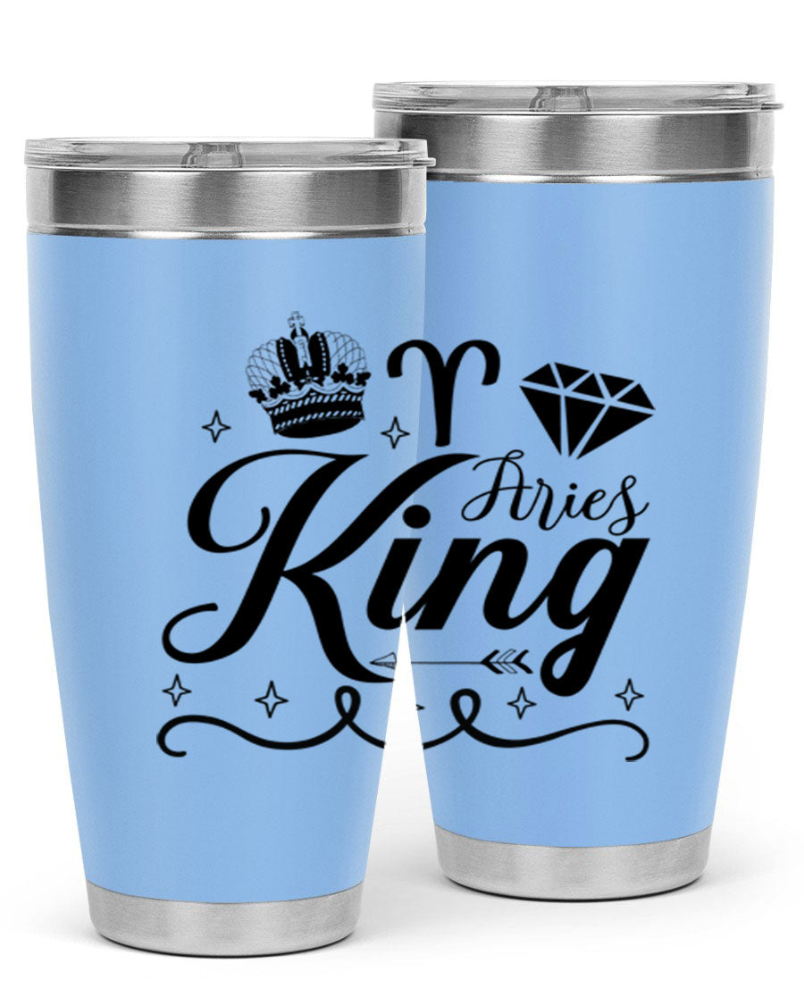 Aries King 111# Tumbler, a stylish 20oz stainless steel drinkware with a copper lining, perfect for hot and cold beverages.