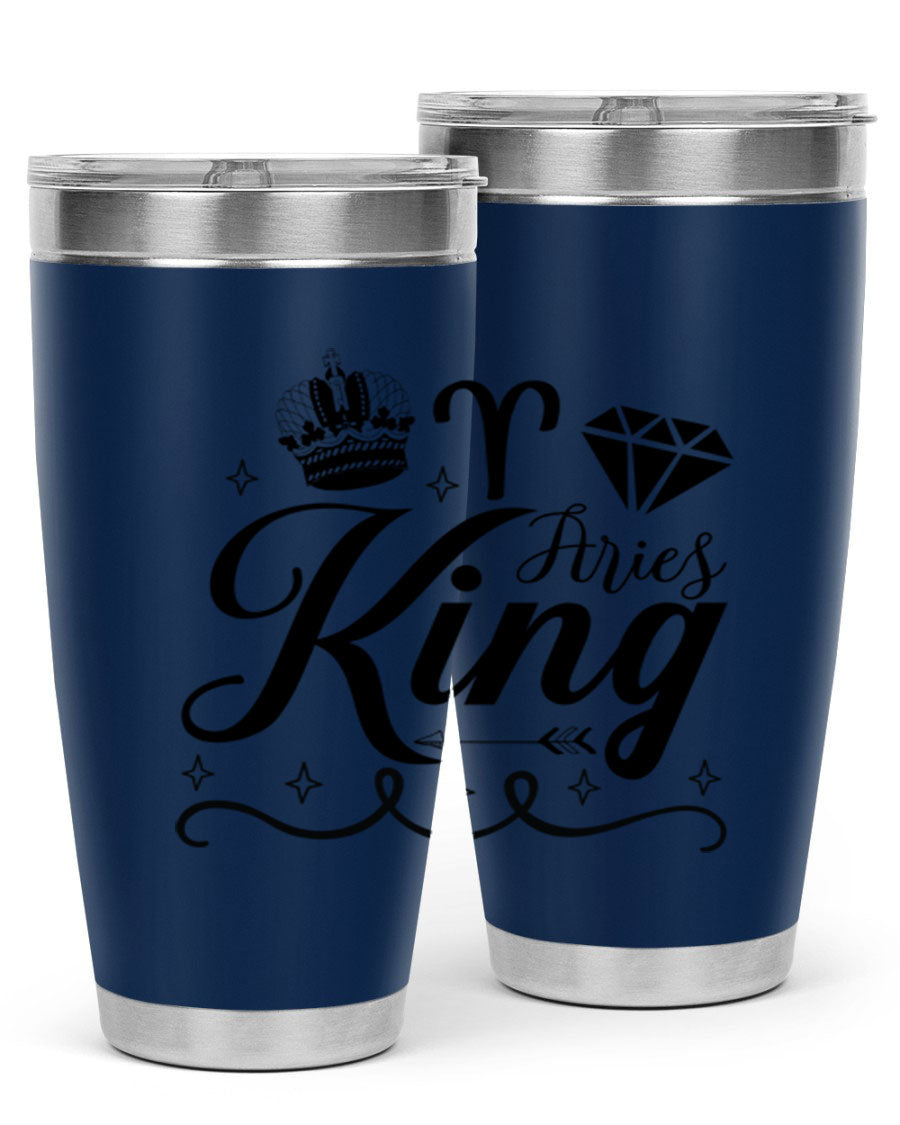 Aries King 111# Tumbler, a stylish 20oz stainless steel drinkware with a copper lining, perfect for hot and cold beverages.