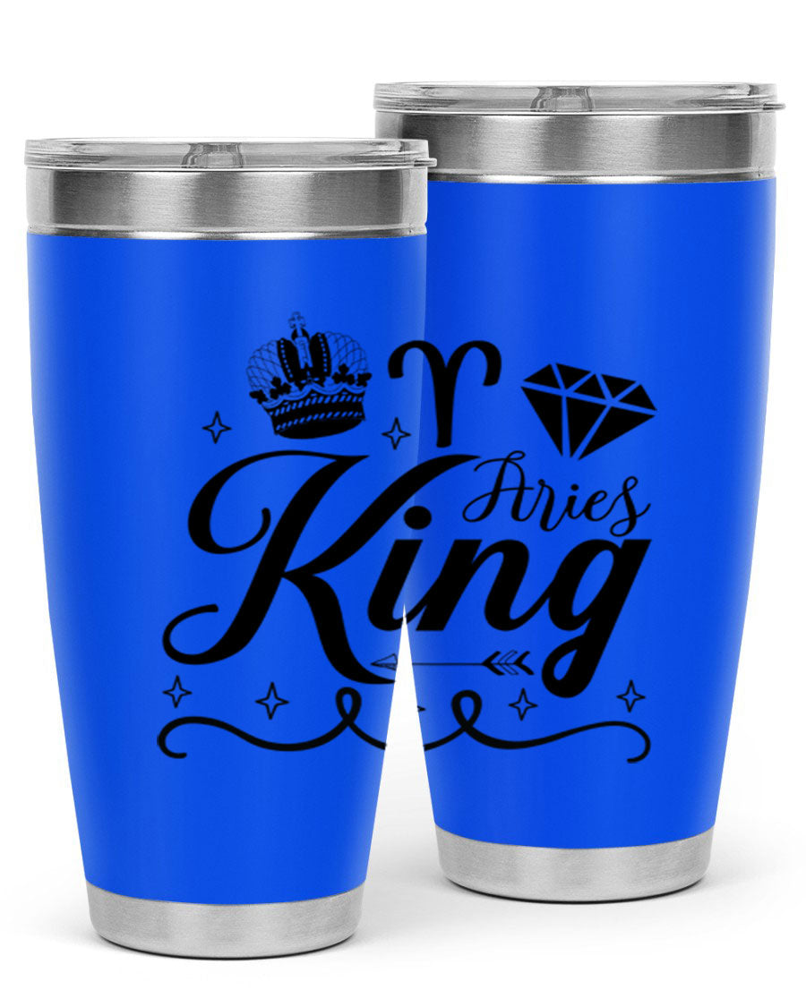 Aries King 111# Tumbler, a stylish 20oz stainless steel drinkware with a copper lining, perfect for hot and cold beverages.