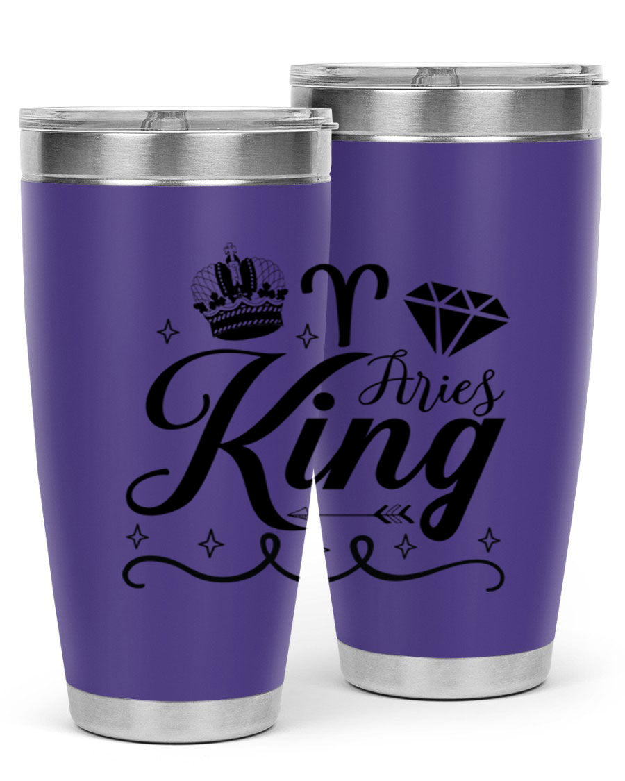 Aries King 111# Tumbler, a stylish 20oz stainless steel drinkware with a copper lining, perfect for hot and cold beverages.