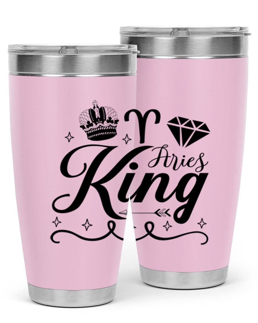 Aries King 111# Tumbler, a stylish 20oz stainless steel drinkware with a copper lining, perfect for hot and cold beverages.