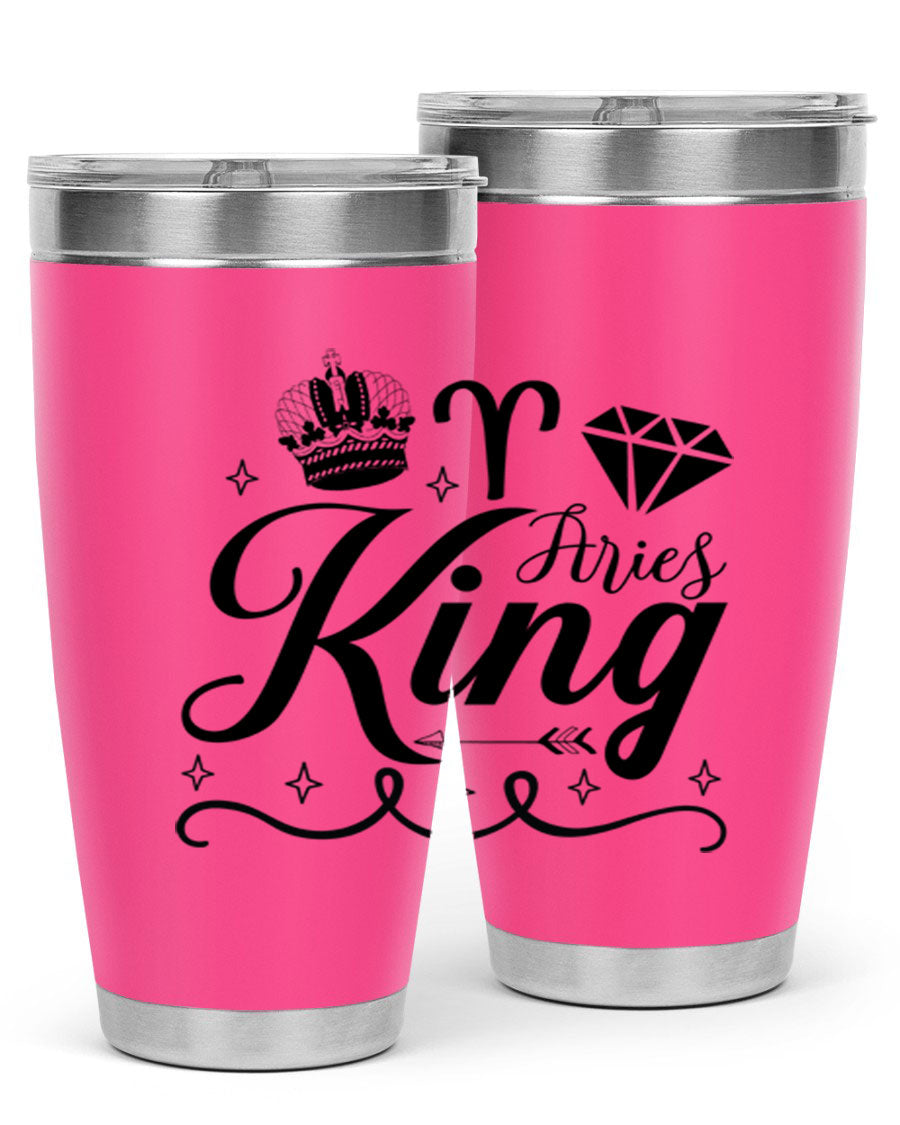 Aries King 111# Tumbler, a stylish 20oz stainless steel drinkware with a copper lining, perfect for hot and cold beverages.