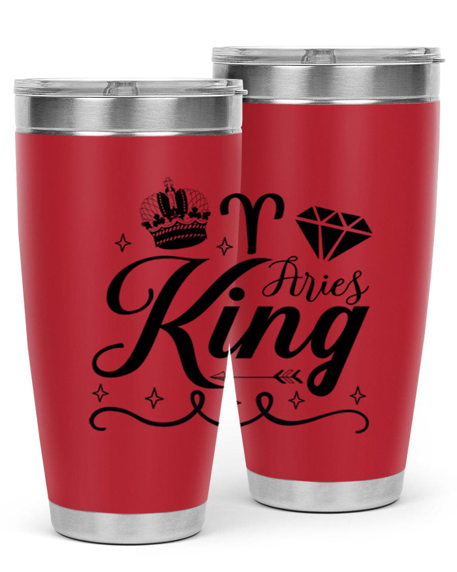 Aries King 111# Tumbler, a stylish 20oz stainless steel drinkware with a copper lining, perfect for hot and cold beverages.