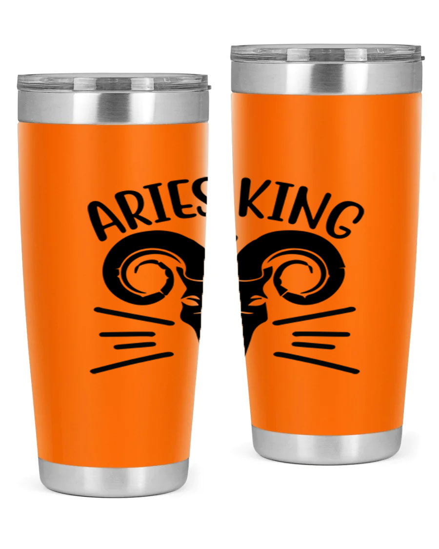 Aries King 109# Tumbler, a stylish 20oz double wall vacuum stainless steel tumbler with a copper lining and a drink-thru lid.
