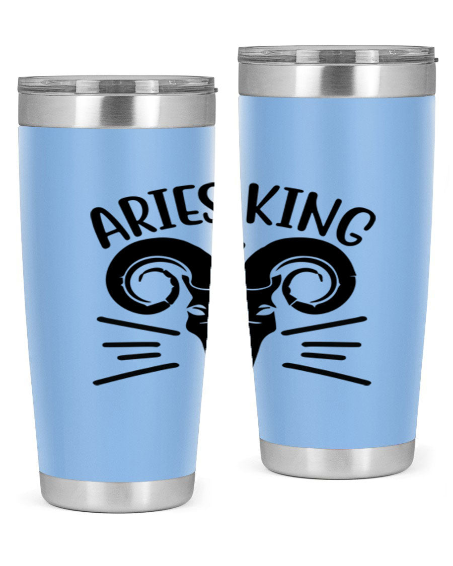 Aries King 109# Tumbler, a stylish 20oz double wall vacuum stainless steel tumbler with a copper lining and a drink-thru lid.