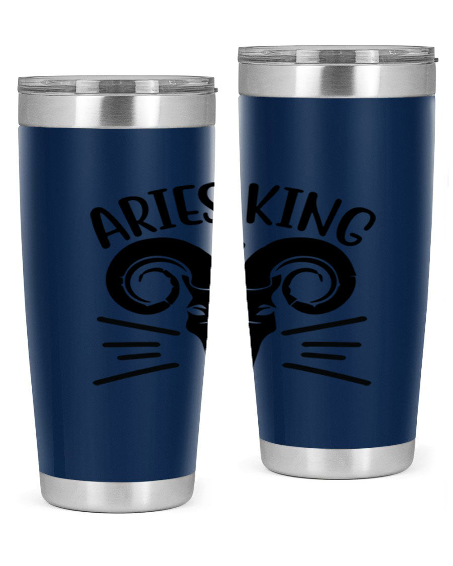 Aries King 109# Tumbler, a stylish 20oz double wall vacuum stainless steel tumbler with a copper lining and a drink-thru lid.