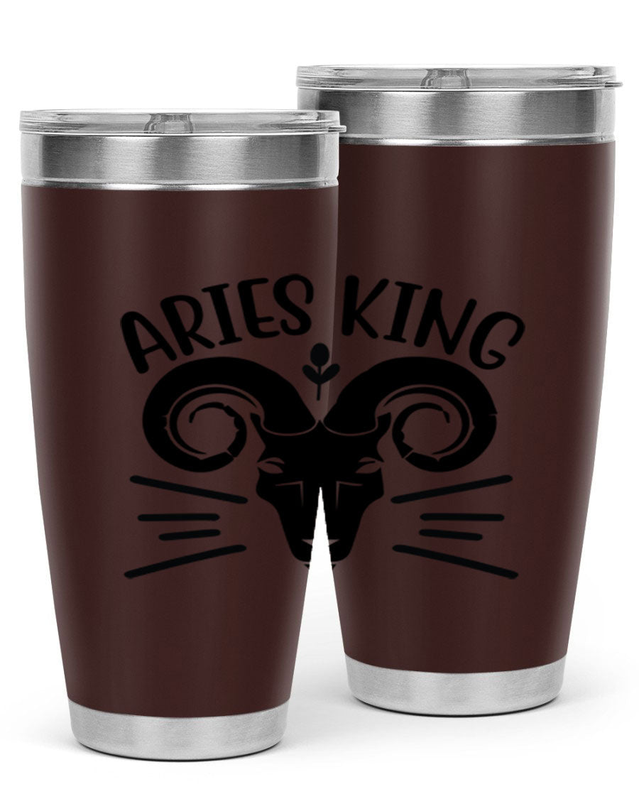 Aries King 109# Tumbler, a stylish 20oz double wall vacuum stainless steel tumbler with a copper lining and a drink-thru lid.