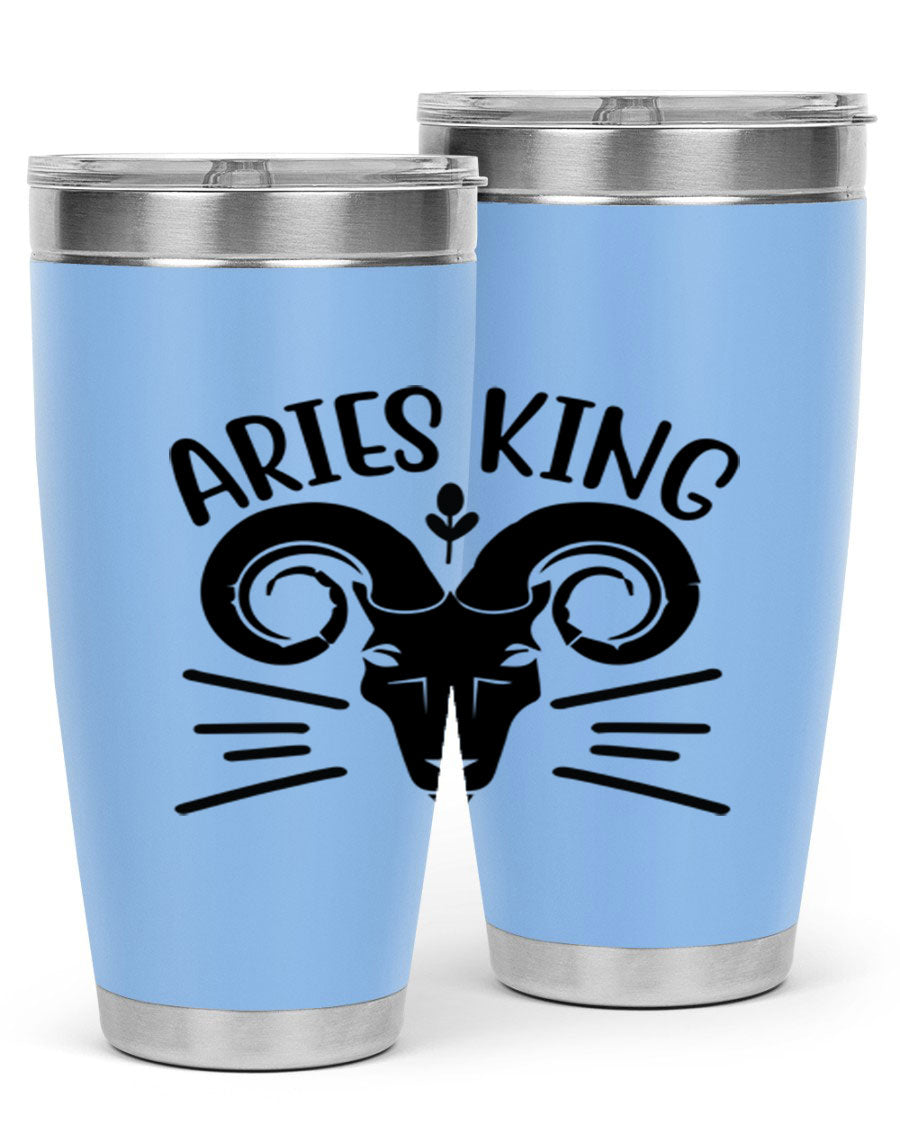 Aries King 109# Tumbler, a stylish 20oz double wall vacuum stainless steel tumbler with a copper lining and a drink-thru lid.