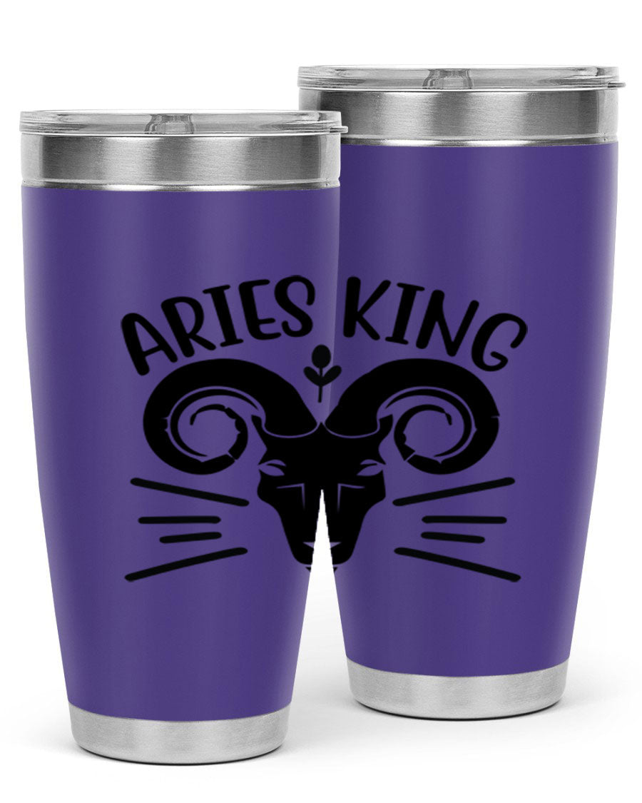 Aries King 109# Tumbler, a stylish 20oz double wall vacuum stainless steel tumbler with a copper lining and a drink-thru lid.