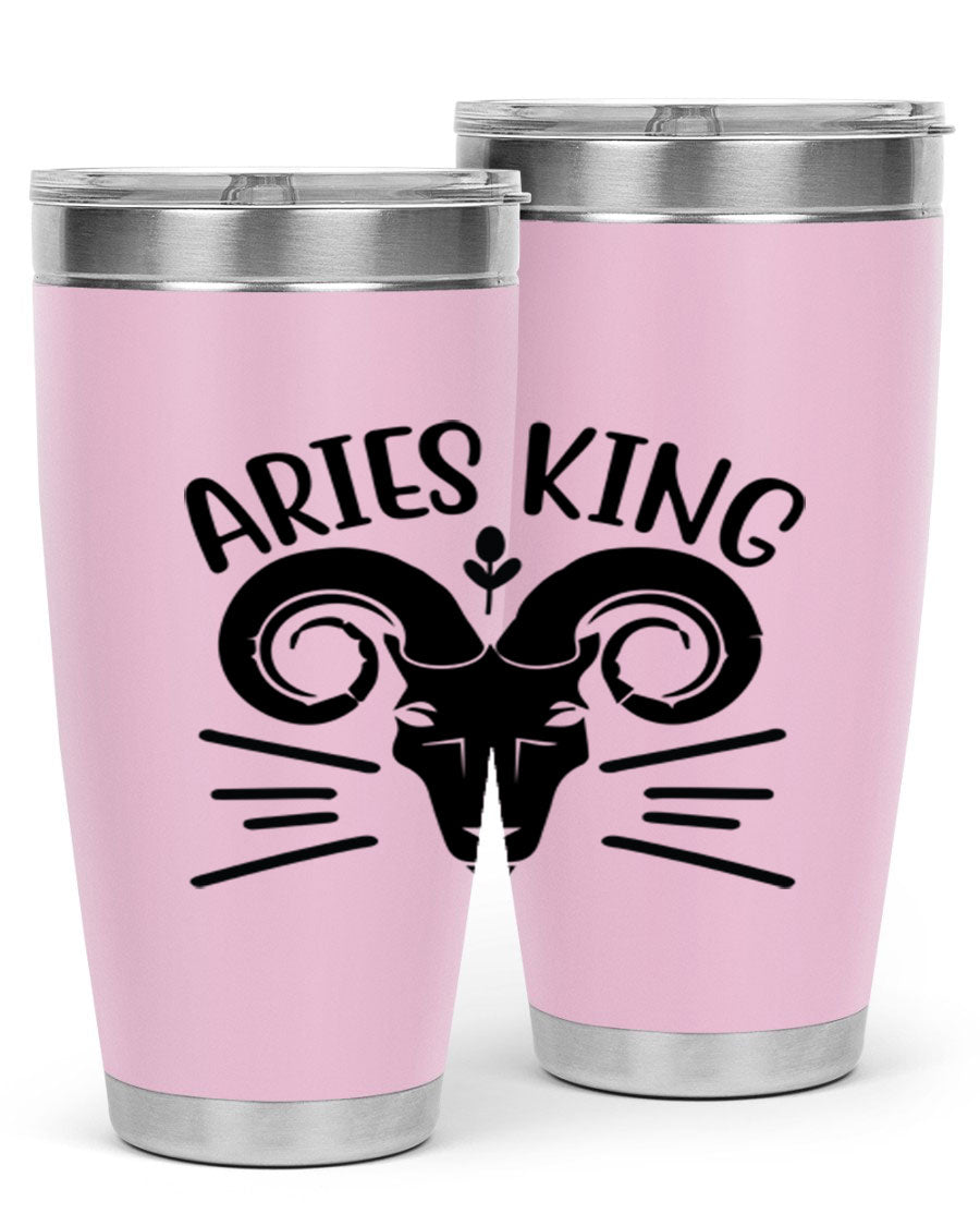 Aries King 109# Tumbler, a stylish 20oz double wall vacuum stainless steel tumbler with a copper lining and a drink-thru lid.