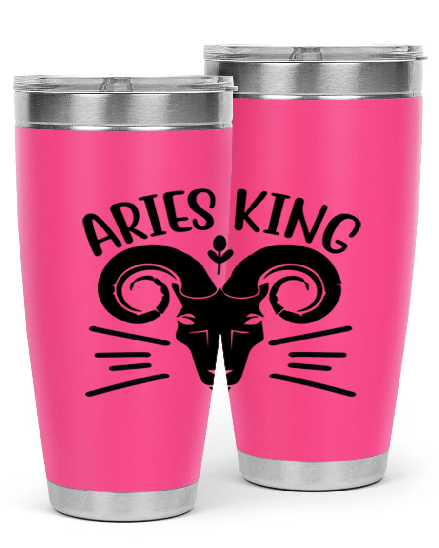 Aries King 109# Tumbler, a stylish 20oz double wall vacuum stainless steel tumbler with a copper lining and a drink-thru lid.