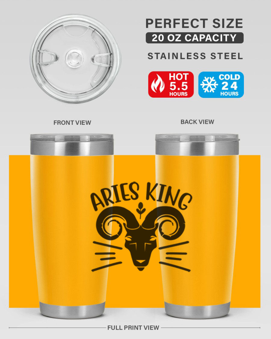 Aries King 109# Tumbler, a stylish 20oz double wall vacuum stainless steel tumbler with a copper lining and a drink-thru lid.