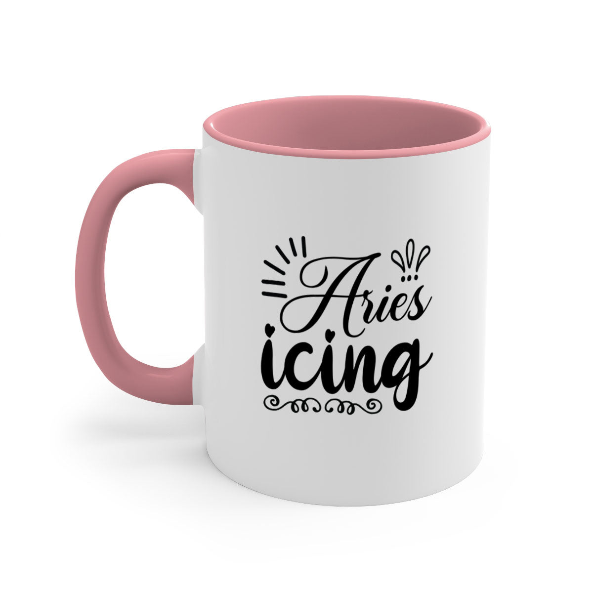 Ariesicing 105# Mug featuring a two-tone design with a colored handle and glossy finish, available in multiple colors.
