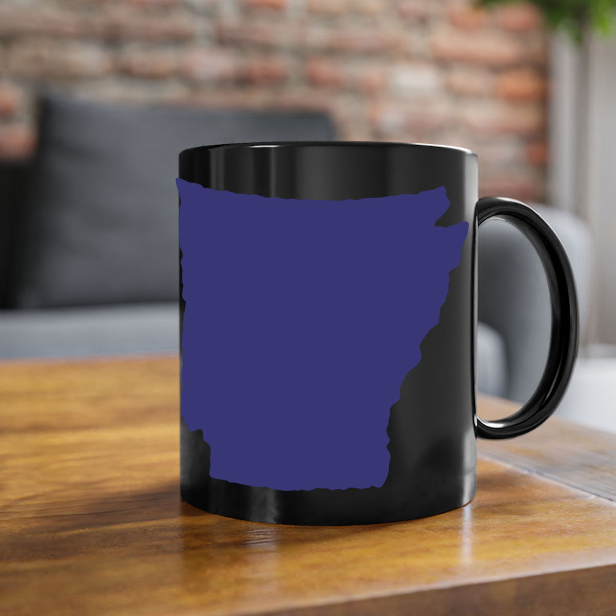 Arkansas 47# Mug featuring a glossy finish, colored handle, and interior, available in multiple colors and sizes.
