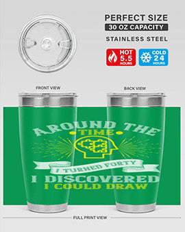 Stylish 20oz and 30oz stainless steel tumblers with unique designs, perfect for hot and cold beverages.