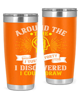 Stylish 20oz and 30oz stainless steel tumblers with unique designs, perfect for hot and cold beverages.