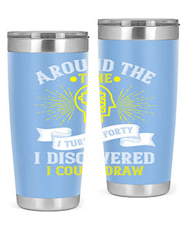 Stylish 20oz and 30oz stainless steel tumblers with unique designs, perfect for hot and cold beverages.