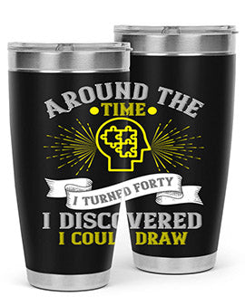 Stylish 20oz and 30oz stainless steel tumblers with unique designs, perfect for hot and cold beverages.