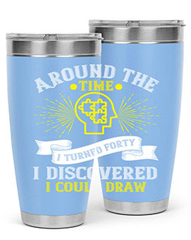 Stylish 20oz and 30oz stainless steel tumblers with unique designs, perfect for hot and cold beverages.