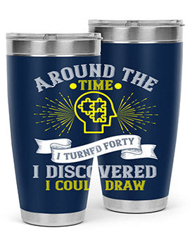 Stylish 20oz and 30oz stainless steel tumblers with unique designs, perfect for hot and cold beverages.